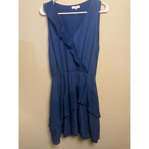 Parker Fit & Flare Mini Ruffle Dress Size L